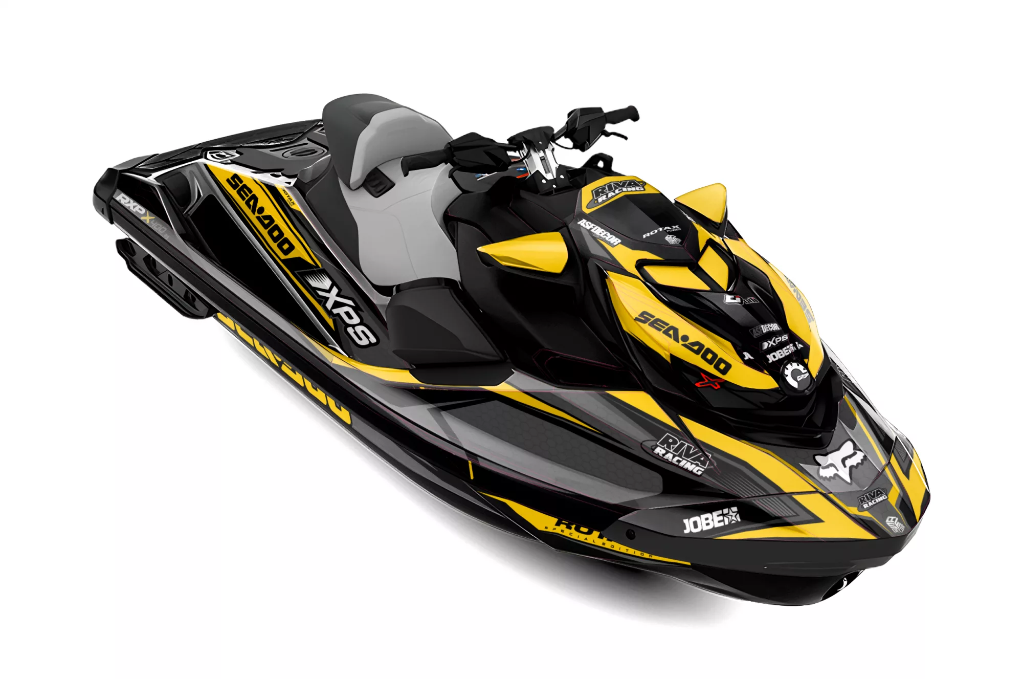 Kit de vinilos para Sea-Doo RXP-X con diseño Velocity Elite Edition, acabado deportivo premium y estilo racing para moto de agua.