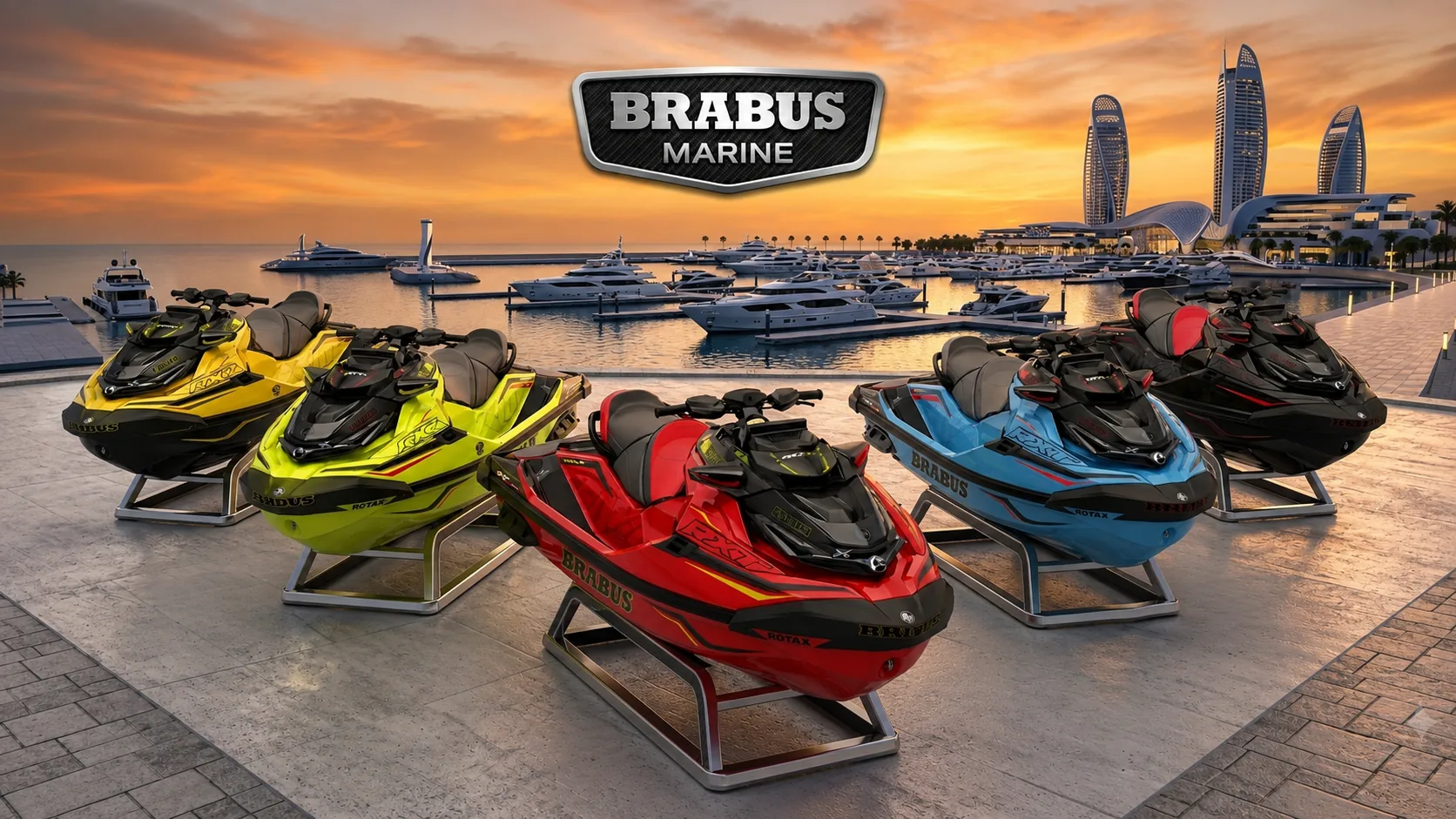 Banner Brabus Marine con motos de agua personalizadas