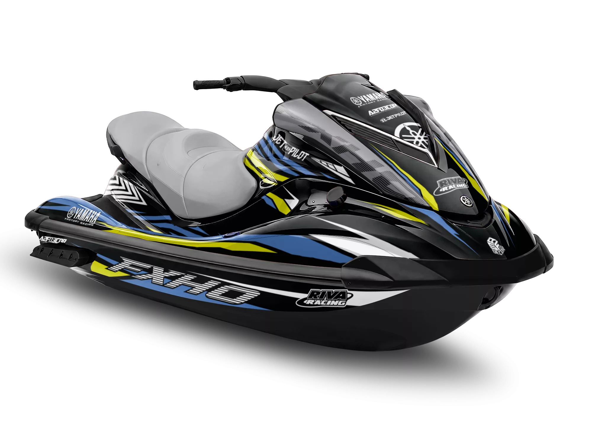 Kit de vinilos Yamaha WaveRunner FX Motion Edge Edition compatible con Yamaha WaveRunner FX (2006-2008), con diseño racing exclusivo de ASFDECOR.