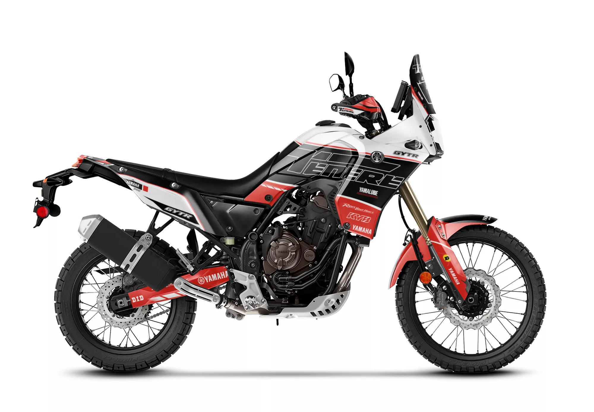 Kit de vinilos Yamaha Ténéré 700 Heritage Raid Edition con diseño inspirado en las motos de rally clásicas y gráficos exclusivos de ASFDECOR.