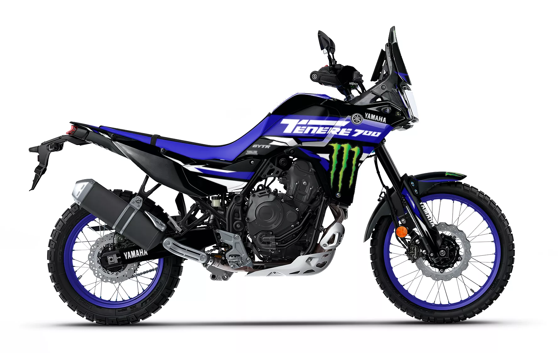Kit de vinilos Yamaha Ténéré 700 Monstrik Rally Edition con diseño exclusivo de ASFDECOR inspirado en la competición off-road y estética rally.