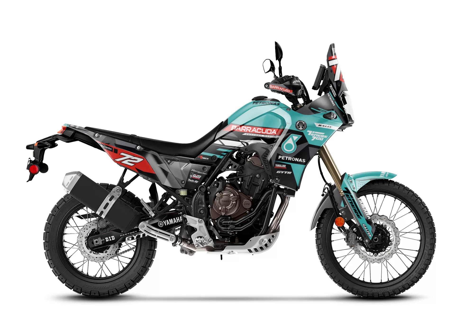 Kit de vinilos Yamaha Ténéré 700 Rally Fusion Edition con diseño exclusivo de ASFDECOR inspirado en los equipos oficiales de rally y aventura.