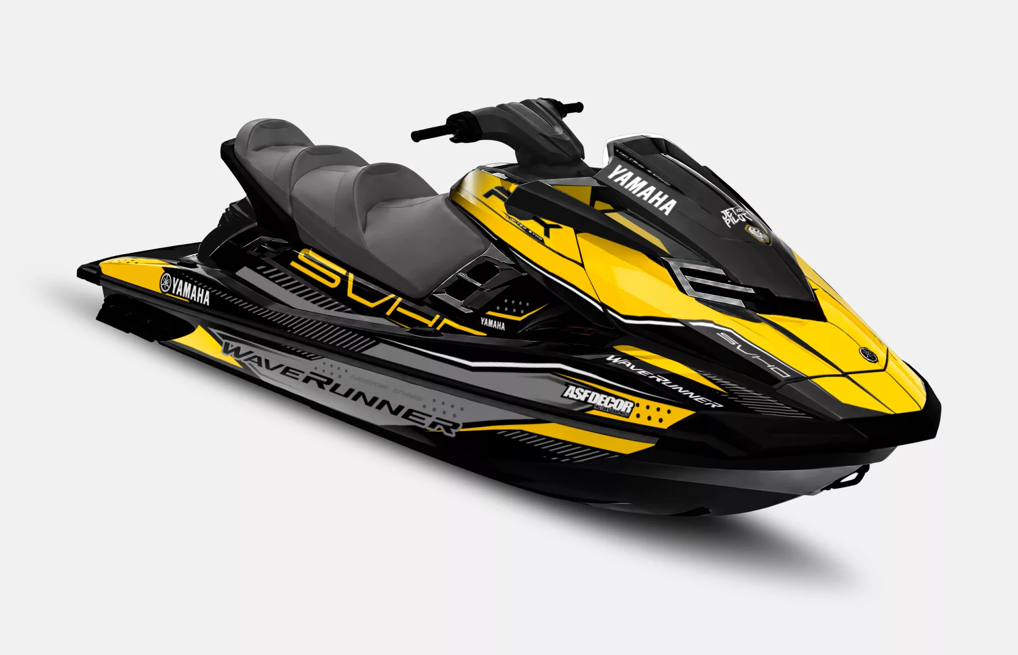 Kit de vinilos Yamaha WaveRunner FX 4Gen Apex Circuit Edition con gráficos técnicos, líneas deportivas y diseño exclusivo de ASFDECOR.
